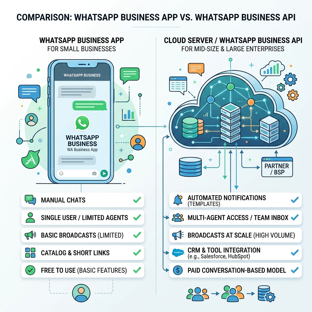 WhatsApp Business App vs WhatsApp Business API: Which One Should Your Business Choose?