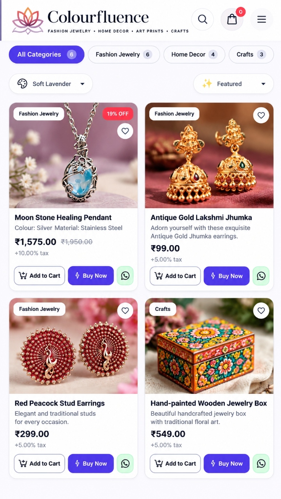 Zeserv Online Store — Colourfluence